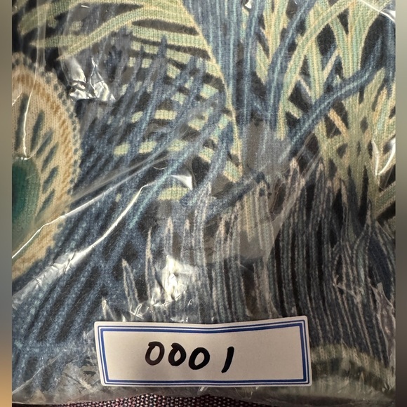 Talbots Petite Pure Cashmere Sweater Peacock Feather Print Quiet Luxury Size SP - Picture 15 of 15